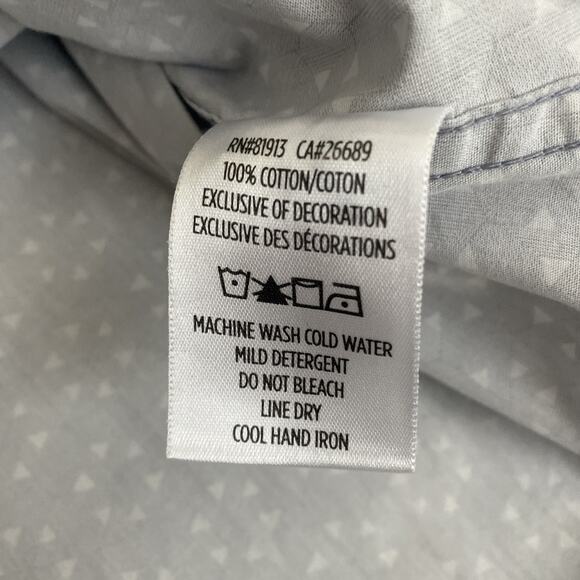 Robert Graham Amberley Geometric Button Up Navy Blue Long Sleeve Cotton XL - Picture 6 of 6